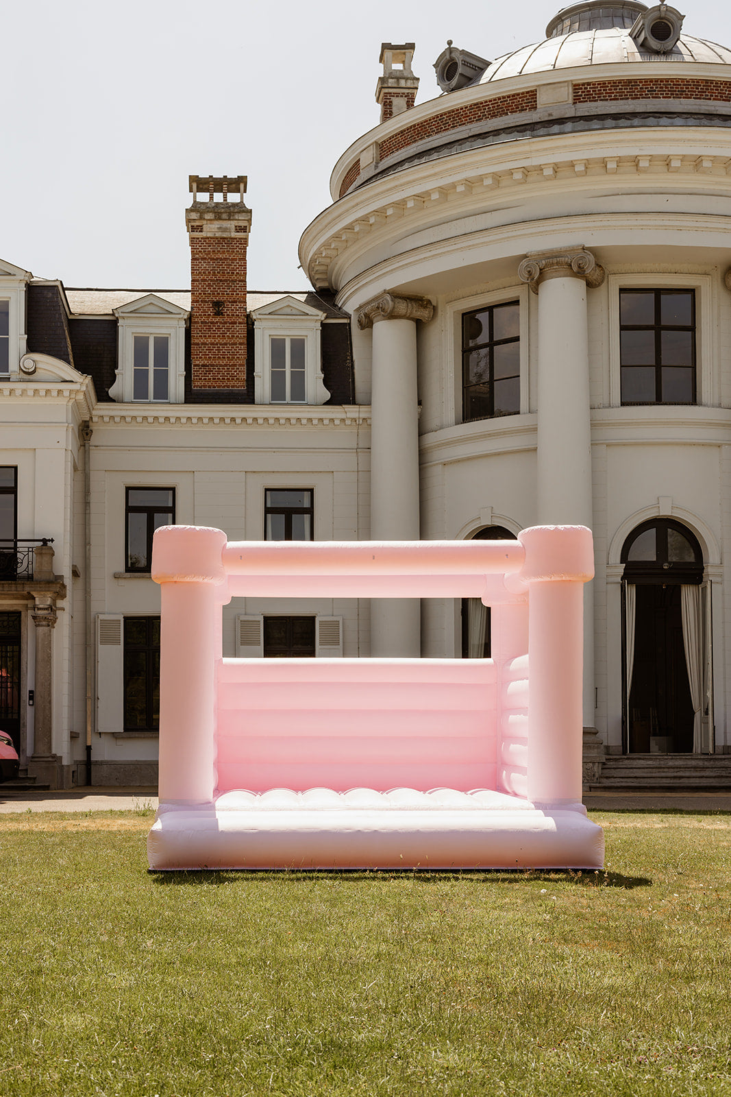 Springkasteel - pastelroze